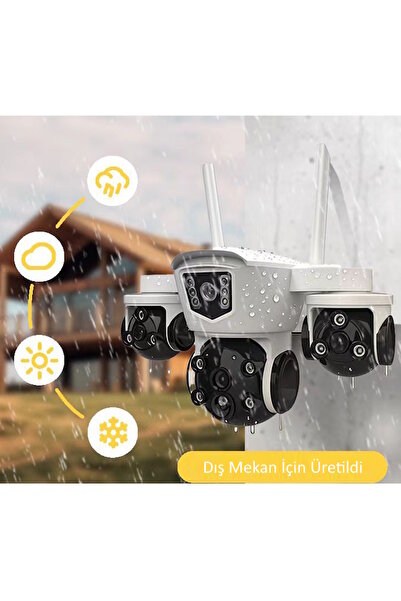 Ventus V380Pro 18MP Wifi (6MP+6MP+6MP) 3 Kameralı Gece Görüş Sesli Türkçe