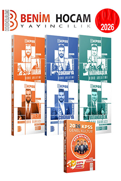 Benim Hocam Yayınları 2026 Kpss GY-GK Konu Anlatımı Soru Bankası Seti ve KPSS...