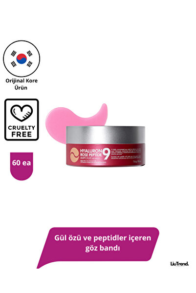 Medipeel Hyaluron Rose Peptide 9 Ampoule Eye Patch 60 Adet Gül Özü Ve Peptidler Içeren Göz Bandı M0085
