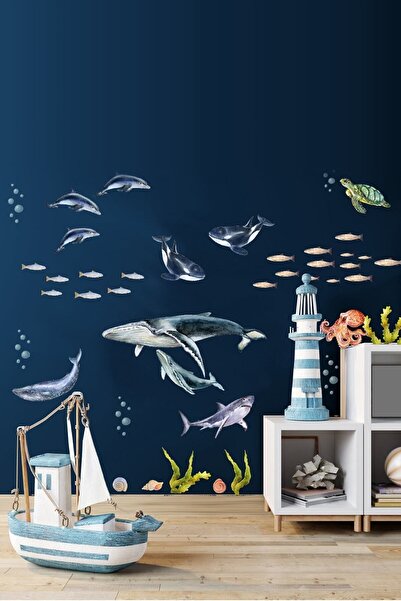 Kt Grup Su Altı Dünyası Okyanus Balıkları Premium Set Duvar Çıkartmaları