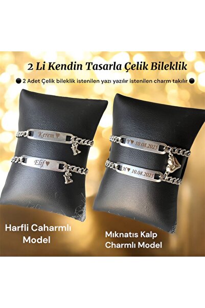 HayDün 2 Li Çelik sevgili arkadaşlık yazılır tarihli kendin tasarla sevgilile...