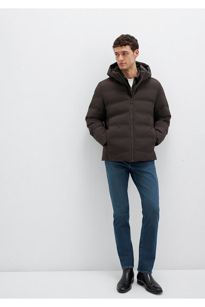 Mavi με κουκούλα Καφέ Φουσκωτό Παλτό 0110652-70219