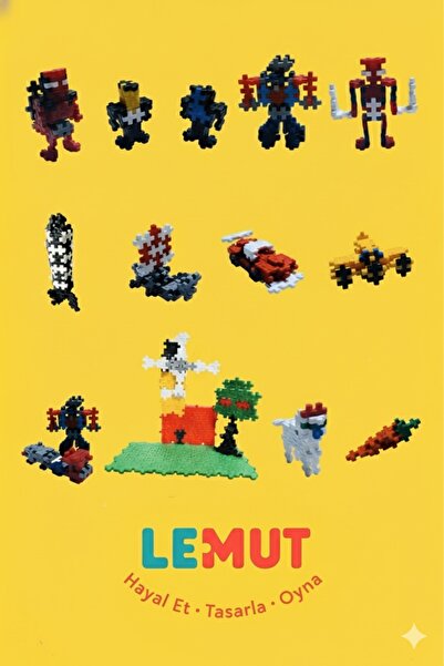 Lemut Blockland 400 Parça ( KUTUSUZ ) pixel Yaratıcı tasarım yapı inşaa eğitici Oyuncak minecraft