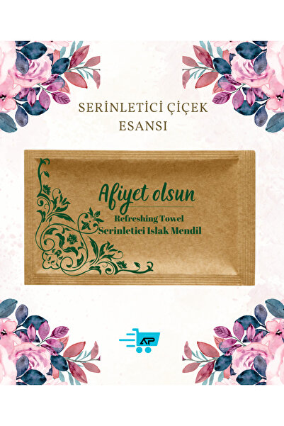 Islakmendilcim Alazpack Afiyet Olsun Kraft Islak Mendil Baskılı Tek Kullanıml...
