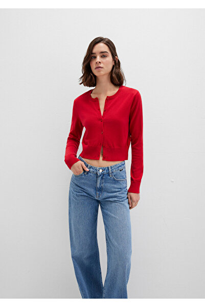 Mavi Rote Strickjacke mit eng anliegendem Schnitt 1710722-82054