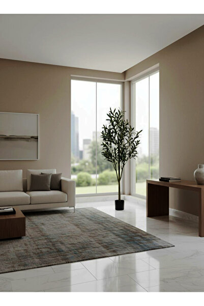 AGD Artificial Olive Tree, 150 cm - Realistic Decorative Plant for Home and Office, Green