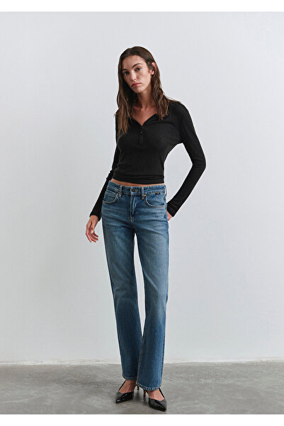 Mavi Alina Iconic Puslu Indigo Mavisi Jean Pantolon 1012577-90538