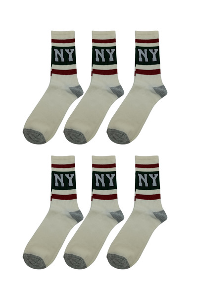 stellare Ρετρό καθημερινές κάλτσες ριγέ κολεγιακές μακριές κάλτσες 6 ζευγαριών