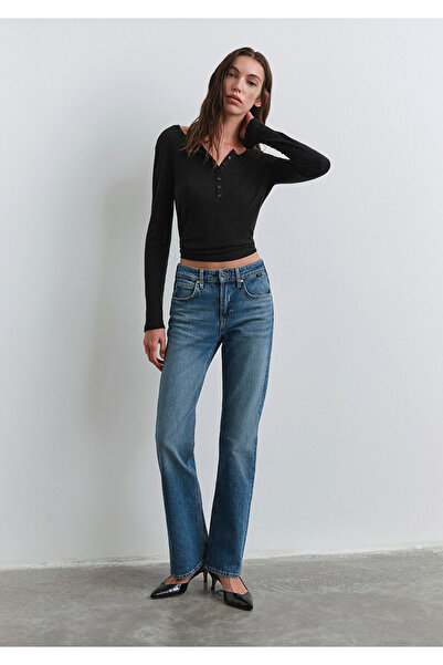 Mavi Alina Iconic Puslu Indigo Mavisi Jean Pantolon 1012577-90538