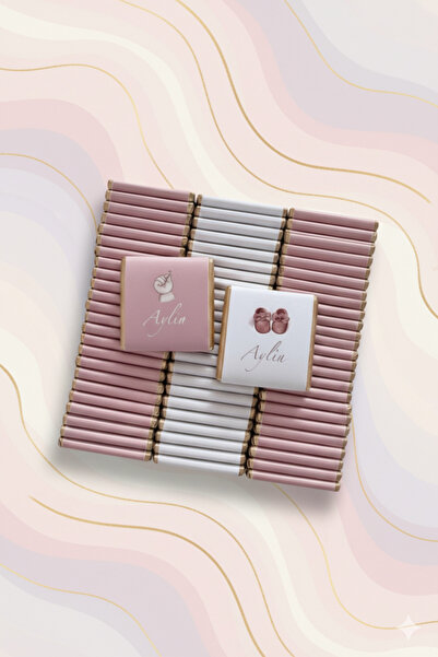 PLASTANKA Bebek Çikolatası Isimli kutusuz Madlen Çikolata Kişiye Özel Tasarım...