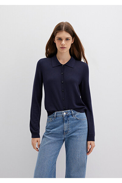 Mavi Wool Blend Navy Blue Knitwear Polo 1710700-89101