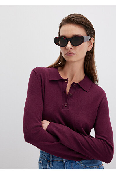 Mavi Wool Blend Claret Red Knitwear Polo 1710712-87830