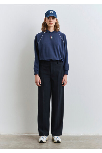 Mavi Striped Navy Blue Trousers 1011028-91007