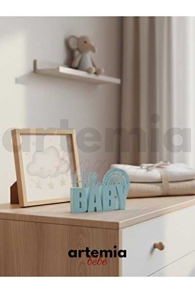 Artemia Home Hello Baby Table Decor | Baby Shower Sign | Baby Boy Birth Party Decoration