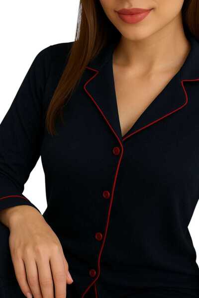 Sude HOMEWEAR DÜĞMELİ PİJAMA TAKIMI