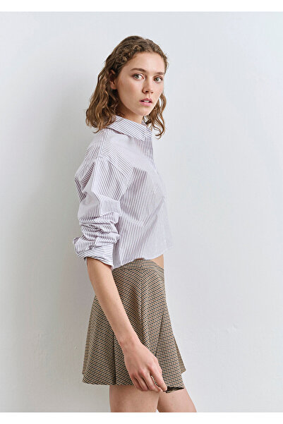 Mavi Çizgili Beyaz Gömlek Regular Fit / Normal Kesim 1211195-90720