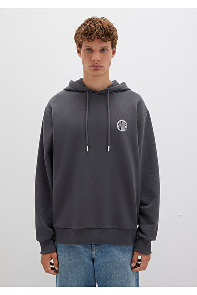 Mavi Mvjns Logo Printed Hooded Anthracite Sweatshirt 0611786-80106