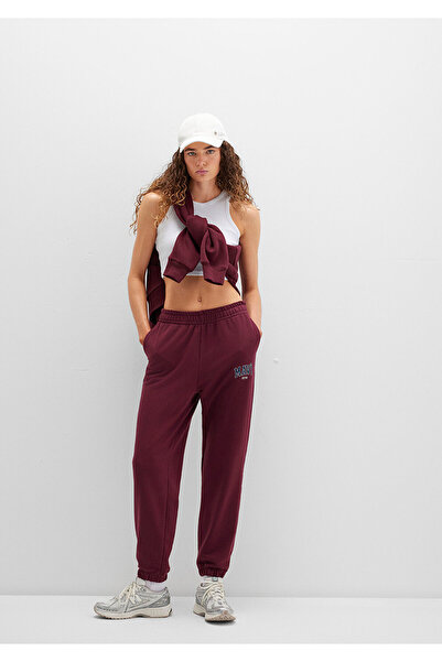 Mavi Logo Printed Burgundy Sweatpants 1010757-90705