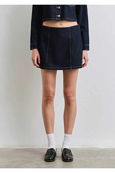 Mavi Rinse Denim Mini Etek 1310721-85481