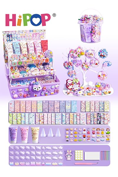 HIPOP 400pcs DIY Handicraft Sets for Kids,Puzzle DIY Games,Delivery of Beautiful Gift Boxes,Brackets and S
