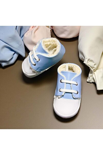 LOVE MAXX Plush Inside Baby Booties Blue