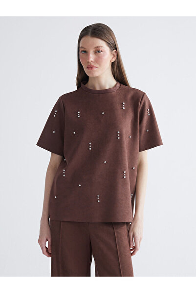 LC Waikiki Vizyon New Season Crew Neck Stone Blouse