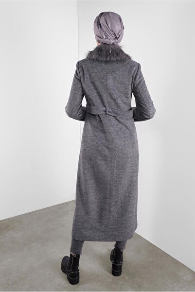 Alvina YAKASI BROŞLU KAŞE MANTO 90123