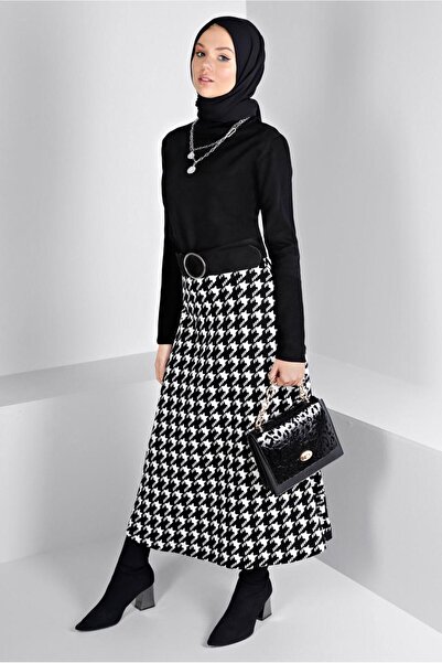 Alvina SCRATCH PATTERNED KNITWEAR BELL SKIRT 60320