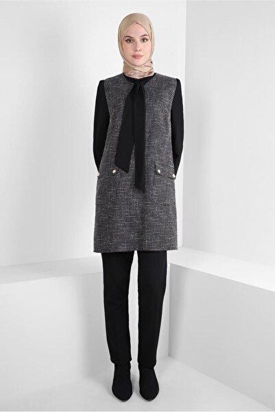 Alvina SCARF COLLAR SWEATERED TUNIC 44217