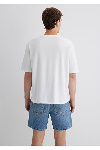 Mavi Τυπωμένο μπλουζάκι εκρού Relaxed Fit / Άνετη εφαρμογή 0613003-70057