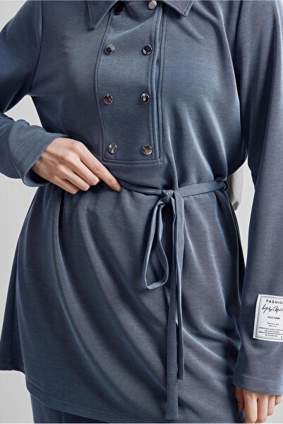 Alvina Belted Pants Tracksuit Set 45440