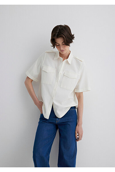 Mavi Ecru Shirt Loose Fit / Loose Relaxed Fit 1211266-70057