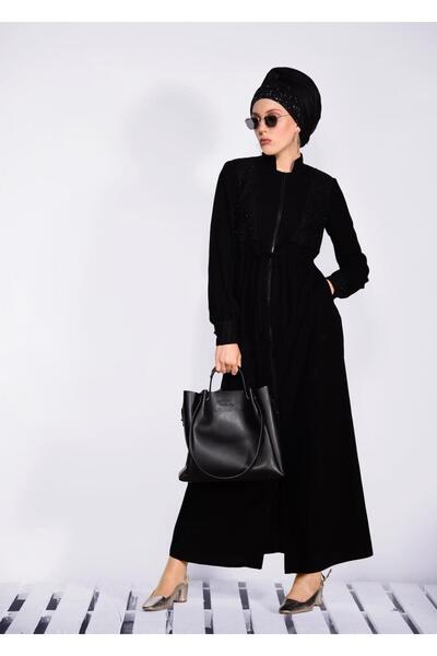 Alvina BELİ BÜZGÜLÜ BONCUK İŞLEMELİ FERACE 8286