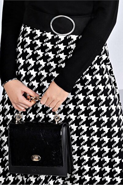 Alvina SCRATCH PATTERNED KNITWEAR BELL SKIRT 60320