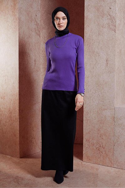 Alvina Knob Detailed Knitwear Sweater 45005