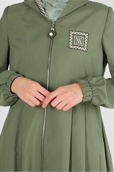 Alvina KAPÜŞONLU EKOSE DETAYLI TRENÇKOT 10757