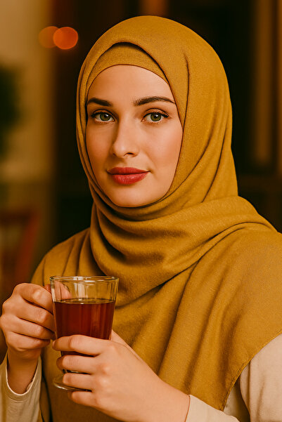 birdsclothes Sarı Lüks Dokuma %100 Pamuk Şal