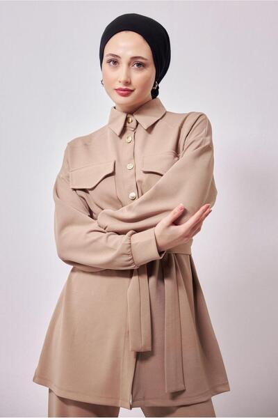 TRENDTESETTÜR ΓΥΝΑΙΚΕΙΟ ΜΠΕΖ ΠΟΥΚΑΜΙΣΟ ΚΟΣΤΟΥΜΙΟ ΜΕ ΠΑΝΤΕΛΟΝΙ T 1353