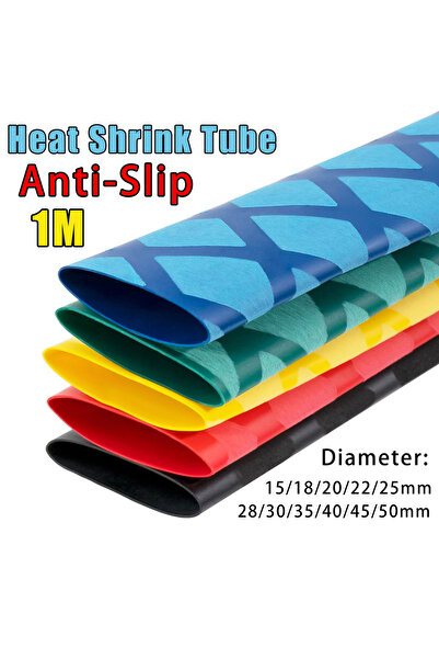 Choice أنبوب انكماش حراري أسود مانع للانزلاق مقاس 25 مم بطول 1 متر لقضيب الصيد أو العزل الكهربائي بنفسك، 5 ألوان، 1 متر 15