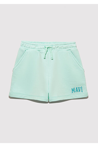 Mavi Logo Baskılı Yeşil Şort 7410002-71643