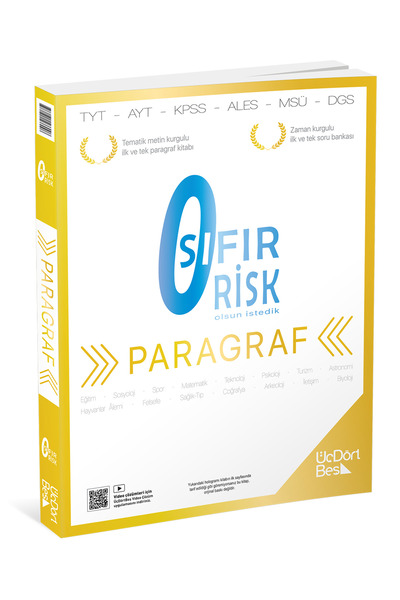 Üç Dört Beş Yayıncılık 345 3 4 5 Paragraf Sıfır Risk üç Dört Beş Yayınları 2026