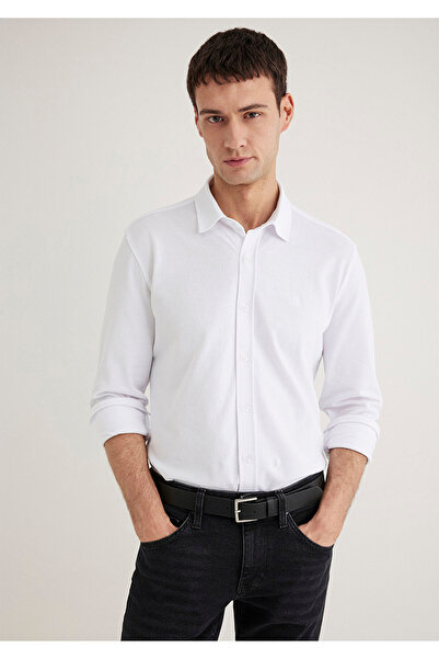 Mavi Beyaz Gömlek Slim Fit / Dar Kesim 0211583-620