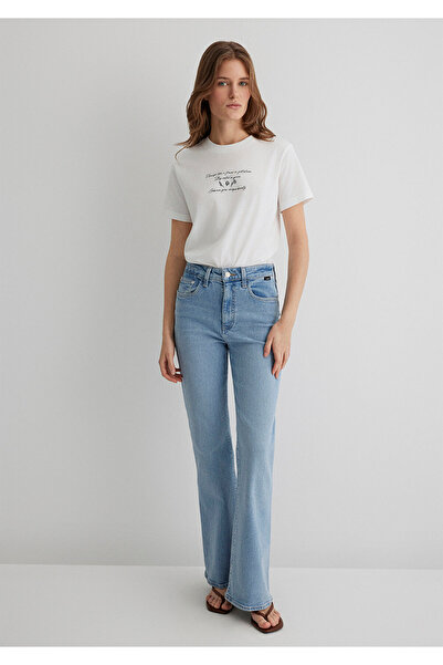 Mavi Τυπωμένο T-Shirt Ecru Regular Fit 1613133 -70057