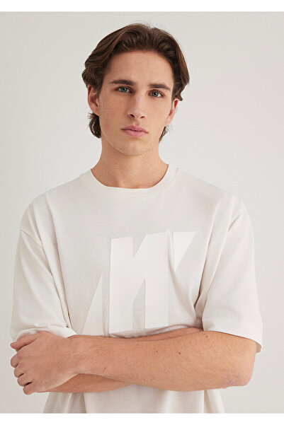 Mavi Pro printed Ecru T-Shirt Relaxed Fit / Relaxed Cut 0612752 -70057