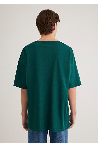 Mavi Πράσινο T-Shirt με λογότυπο Oversize / Wide Cut 0612551 -81962