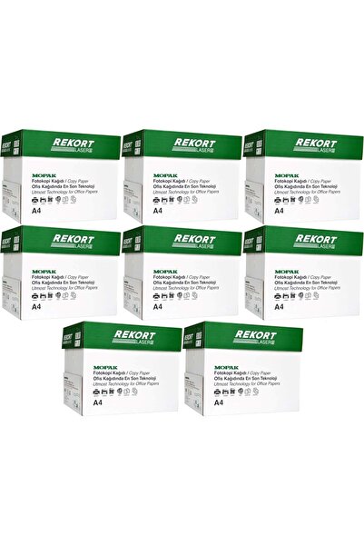 Mopak Rekort A4 80GR/M2 Fotokopi Kağıdı 20000 Adet (40PK*500)