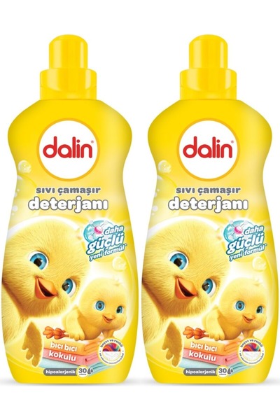 Dalin Çamaşır Deterjanı 1.5LT Bıcı Bıcı Kokulu (Hassas ve Hipoalerjenik Formül) (2 Li Set)