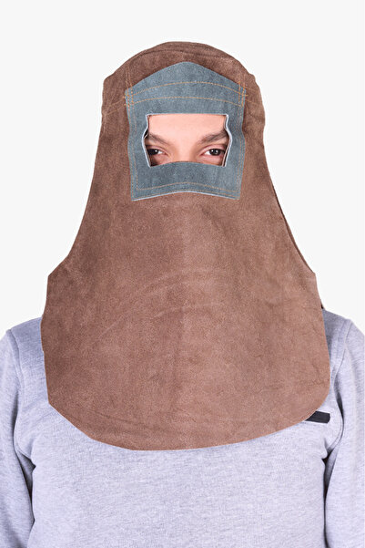 YILDIRIMLAR Deri Başlık Kahverengi Kaynakçılar Için