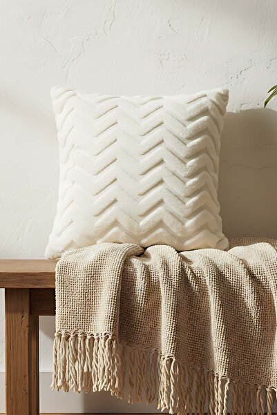 Rivaİstanbul Διακοσμητικό κάλυμμα μαξιλαριού ριχτάρι με μοτίβο ζιγκ-ζαγκ ειδι...