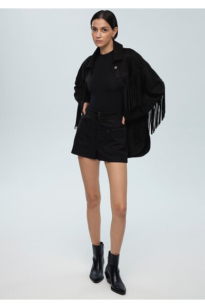 Mavi Siyah Dokuma Şort 1410183-900